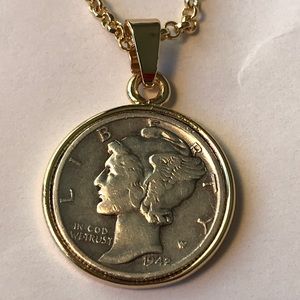 American Coin Treasures 1942 Liberty Dime Necklace